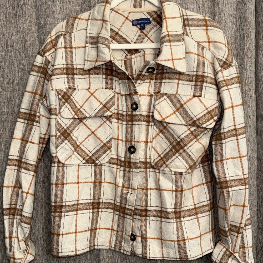 Plaid Button-Up Shirt